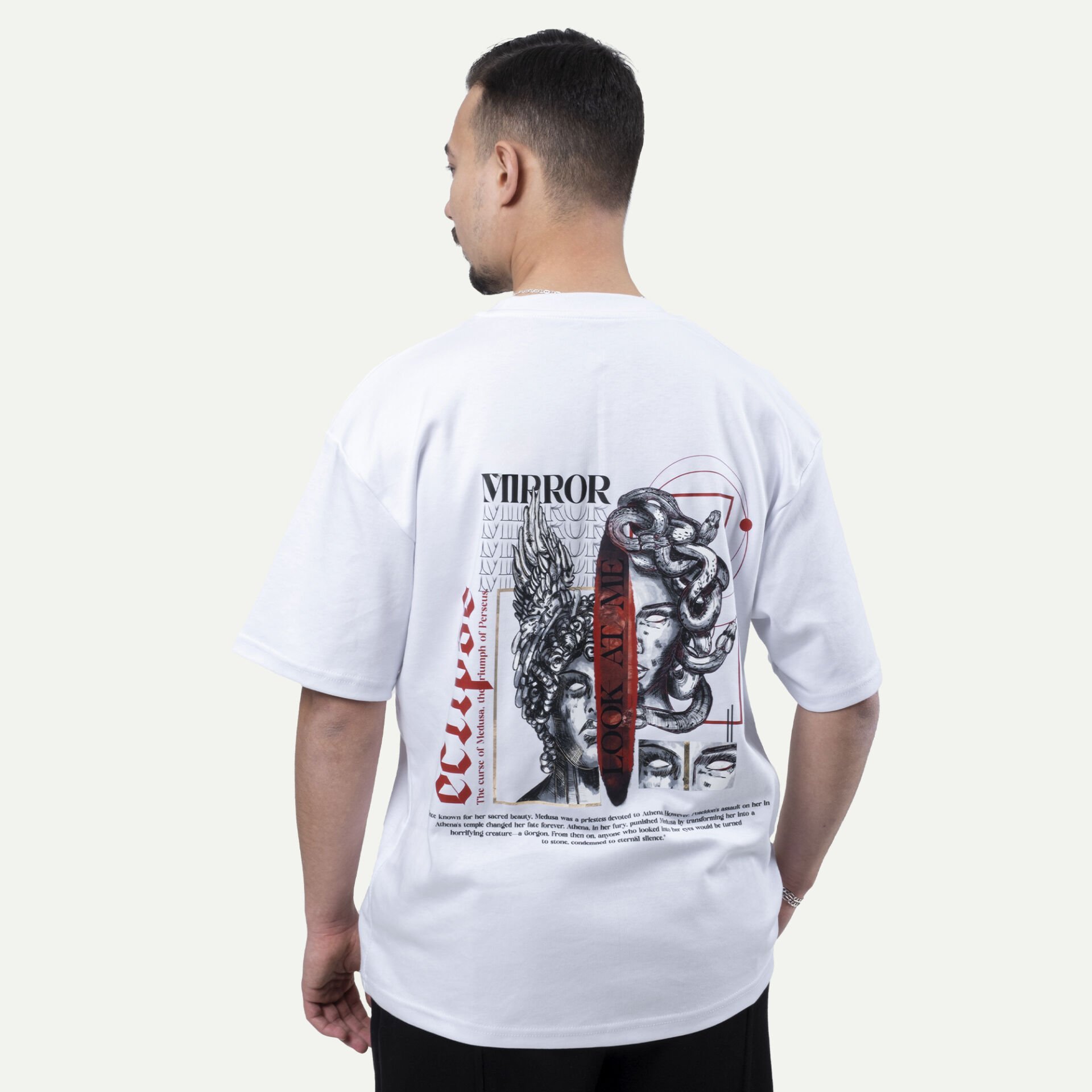 Medusa & Persus Tişört Beyaz XL
