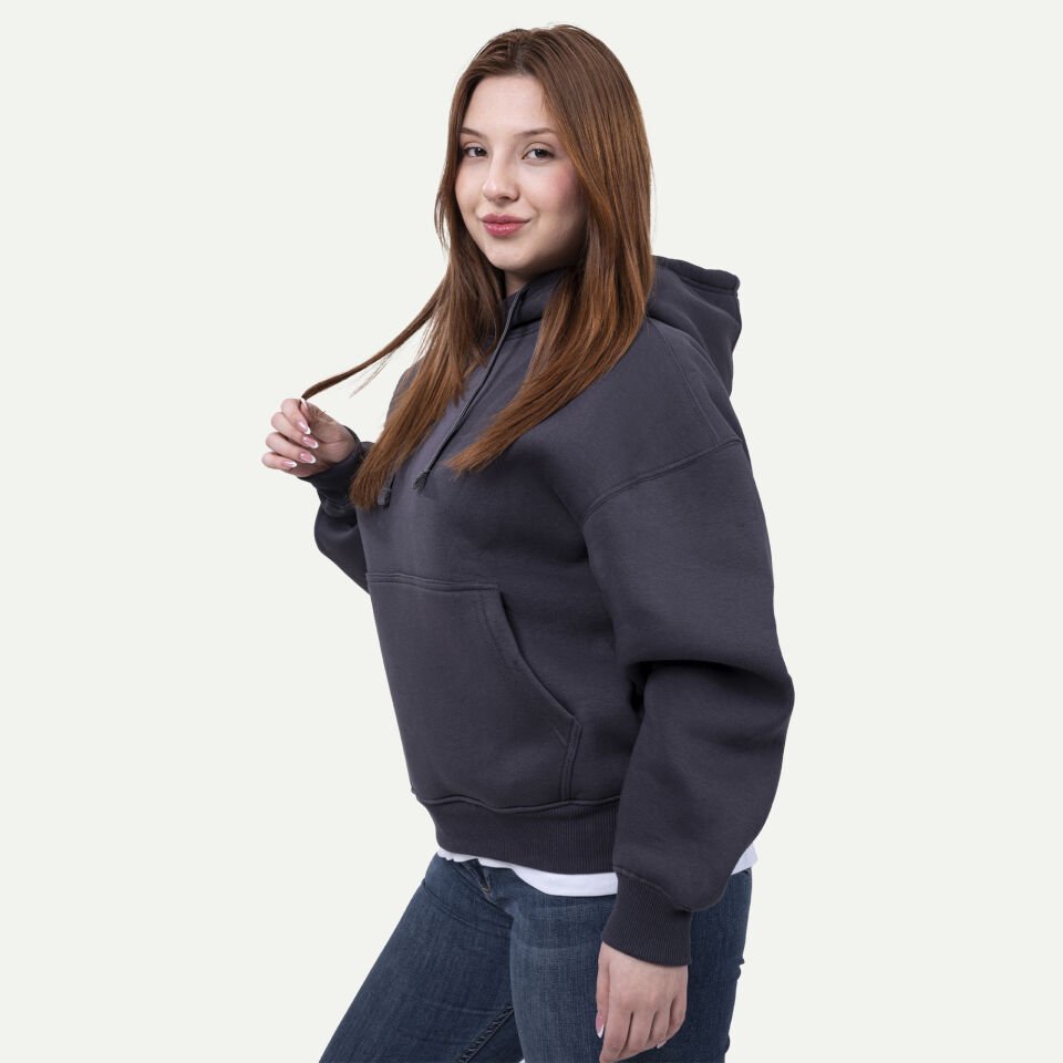 Basic Sweatshirt Antrasit XL
