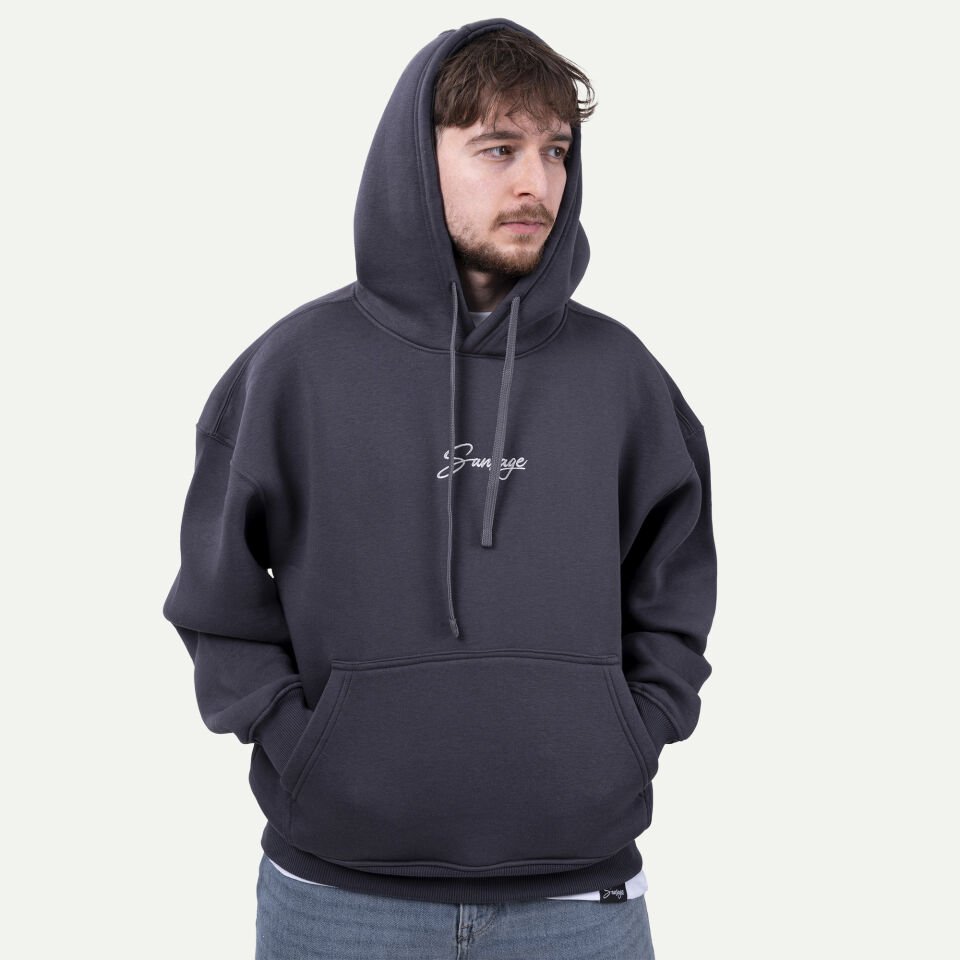 Nakışlı Sweatshirt Antrasit XL