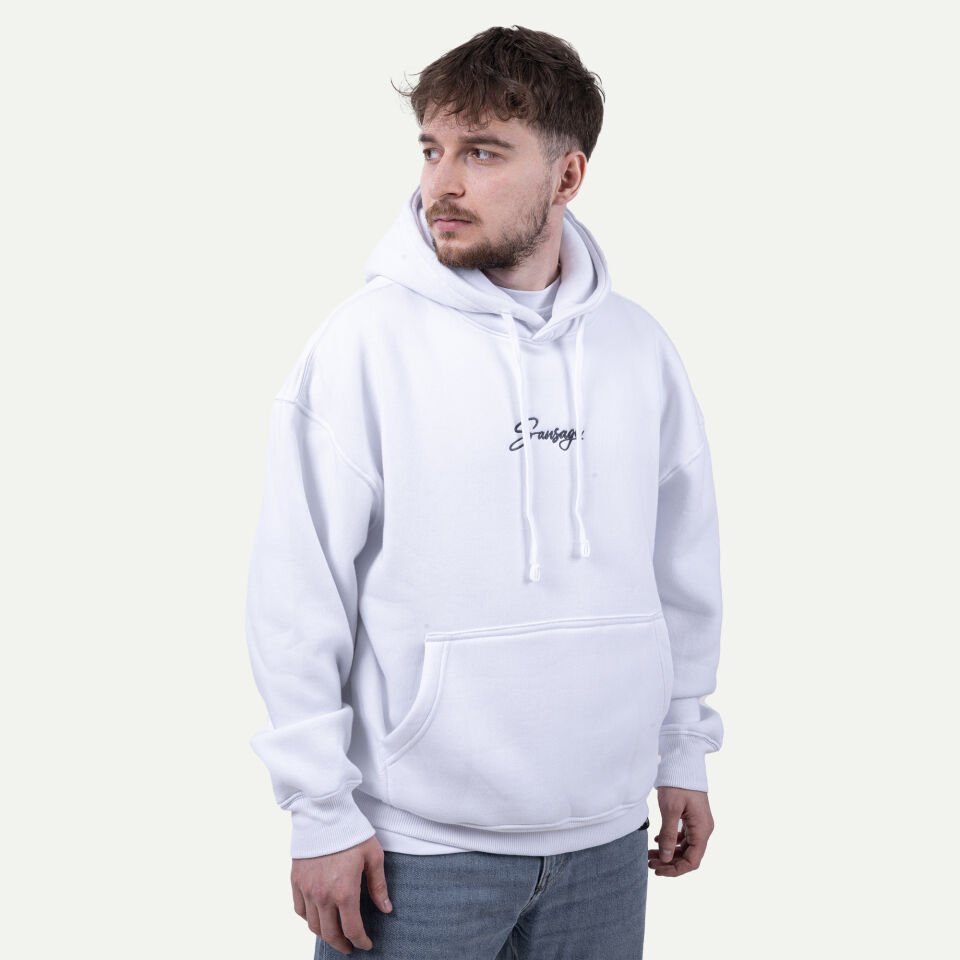 Nakışlı Sweatshirt Beyaz XL